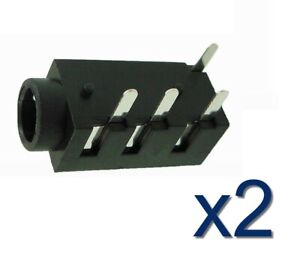 2x Connecteur à souder Jack 3,5mm audio femelle /2x Female Jack connector 3 pins