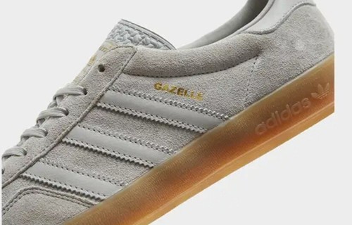 Adidas Gazelle Indoor Grey Gum Shoes Sneakers Mens Size US 9 - Picture 3 of 5