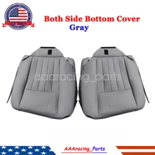 Driver Passenger PERF Bottom Leather Seat Cover Gray For 03-06 Lincoln Navigator