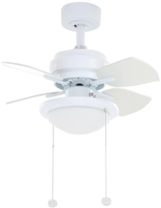 Ceiling Fan 24 In Indoor Angled Downrod Mount White With Dome