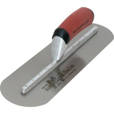 MARSHALLTOWN Finishing Trowel 18'' x 4'' Steel Blade DuraSoft Handle Fully Rounded