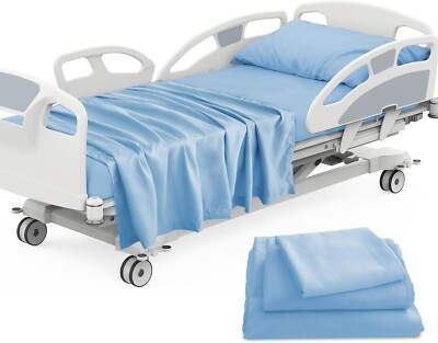 3 Piece Hospital Bed Sheets Set Fitted for Home Use & Hospital Use 36''×84''×14''