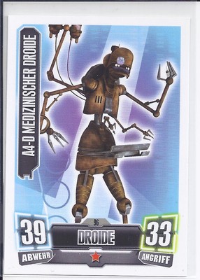 Star Wars Force Attax Serie 2 A4-D Medizinischer Droide 96 Basis - Karte