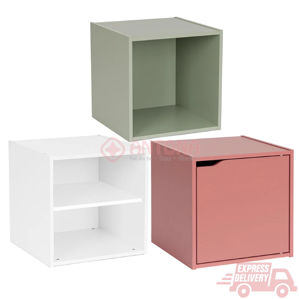 Libreria CUBO PRO Colorata Componibile Modulare Legno Mobile Scaffale 2024 - Immagine 2 di 2