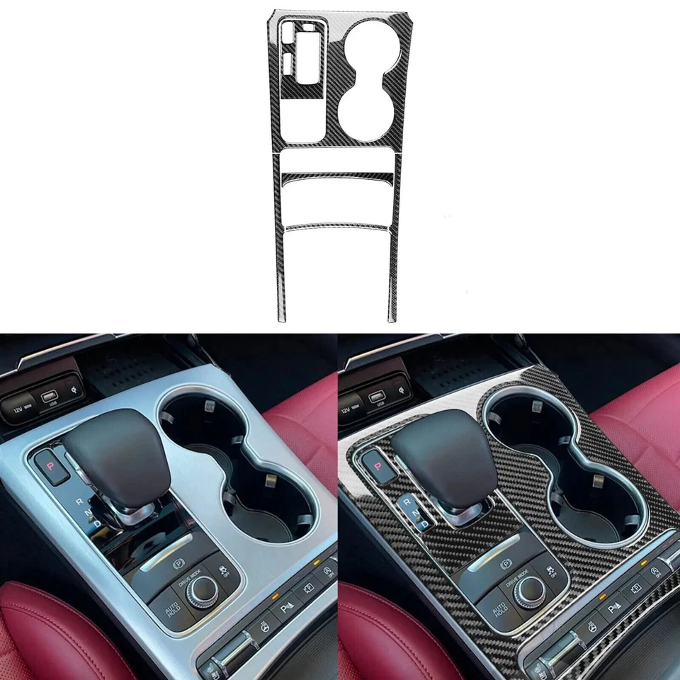 Kits de fibra de carbono real de 27 piezas cubierta interior completa para Kia Stinger 2019-2023 Foto 3 de 4