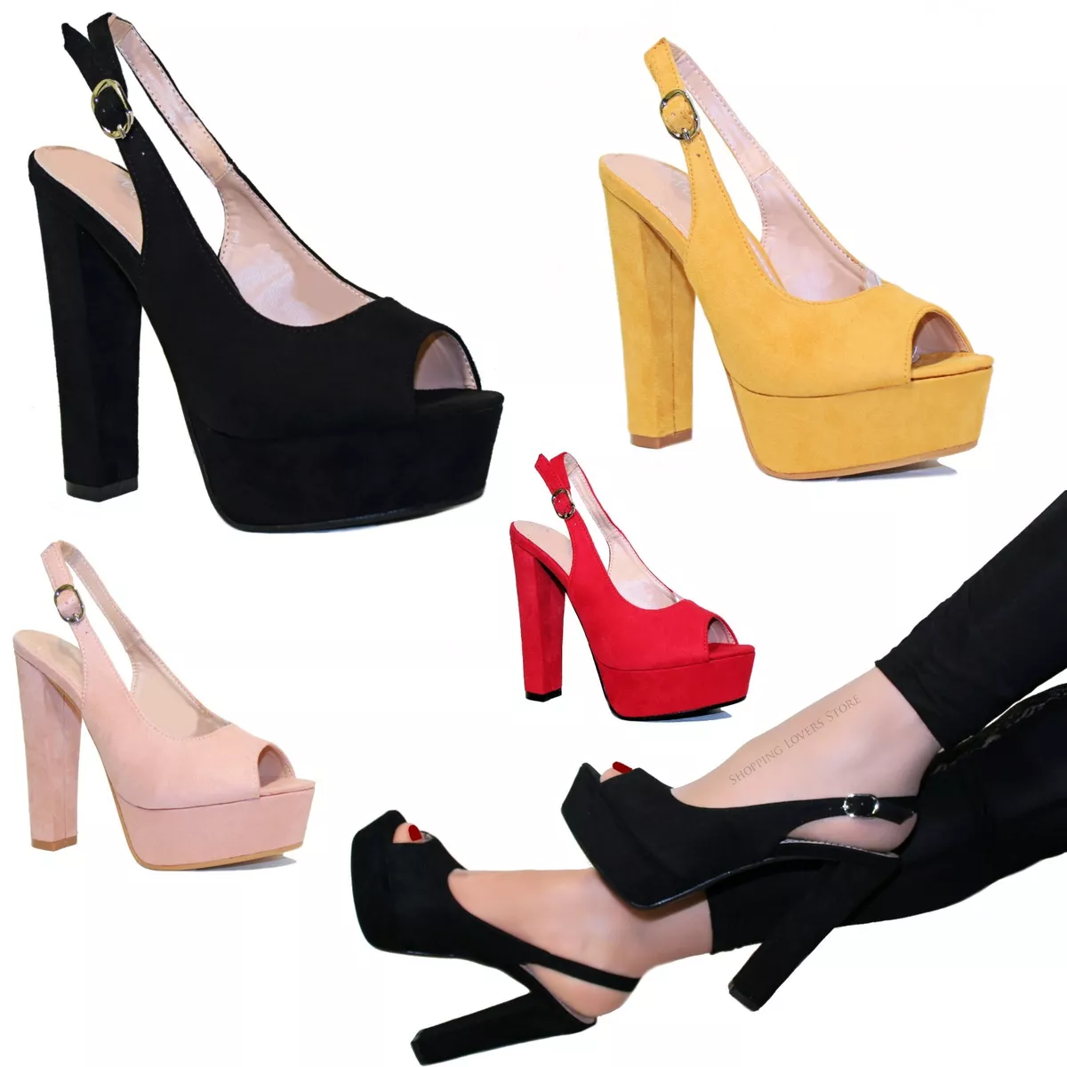 Scarpe spuntate con clearance plateau