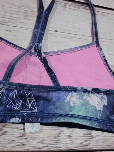 Ivivva ~ Girls Purple Blue White Athletic Racerback Sports Bra ~ Size 12 P9 - Picture 3 of 6