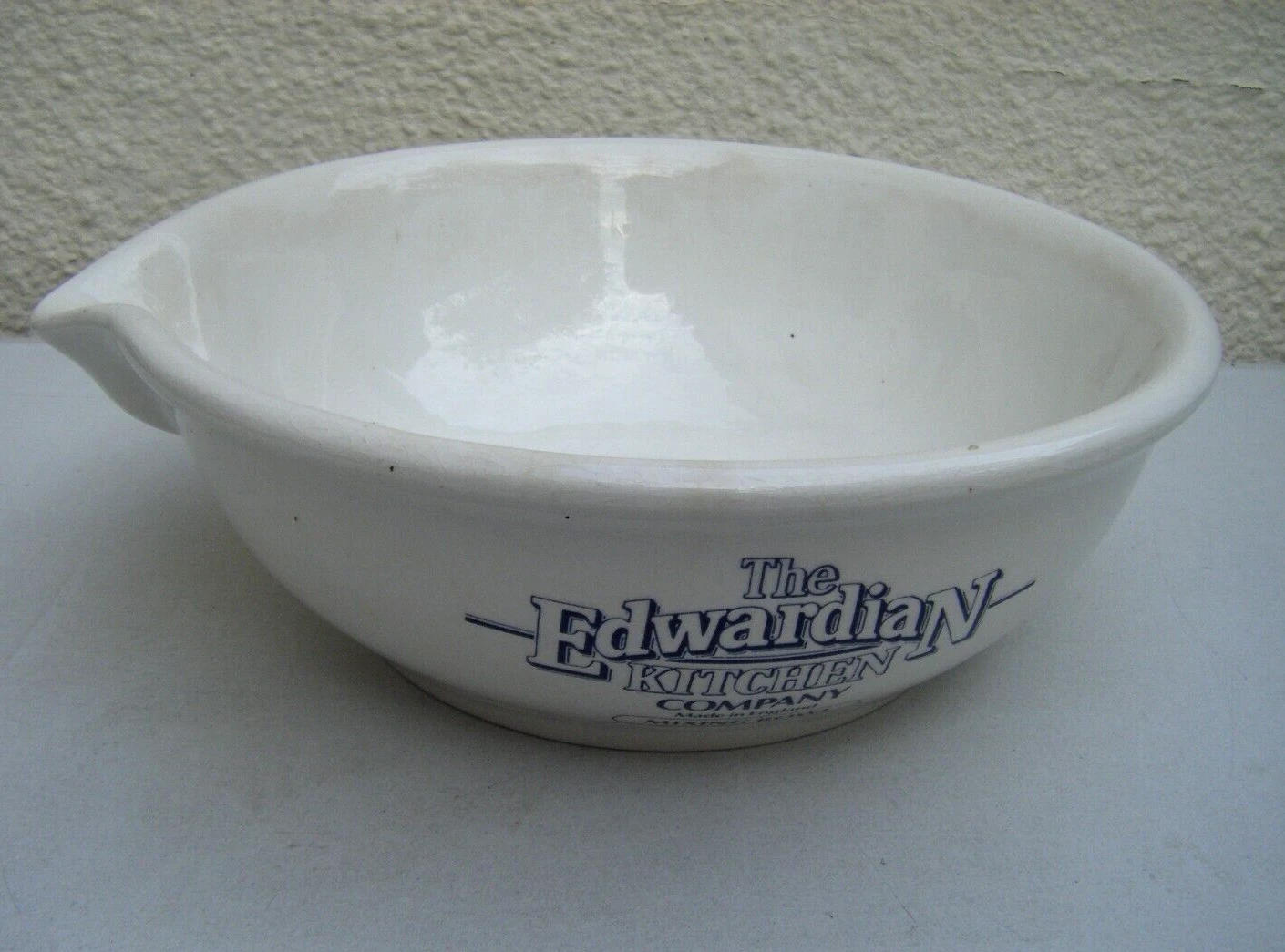 Vintage Mixing Bowl Apothecary Edwardian Kitchen Company Scientific Pouring Lip