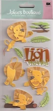 Vintage! Jolee's Boutique 3-D LION HEARTED ZOO Theme 69570 Fast FREE Ship! WOW!