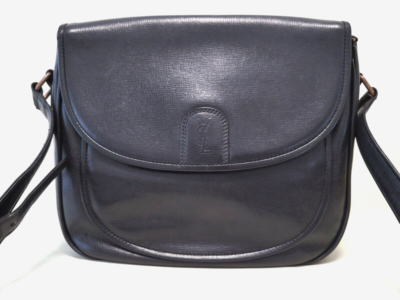 Borsa a tracolla Yves Saint Laurent pelle nera vintage YSL autentica