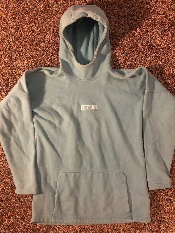 gymshark pullover embroidered box logo high neck cotton hoodie