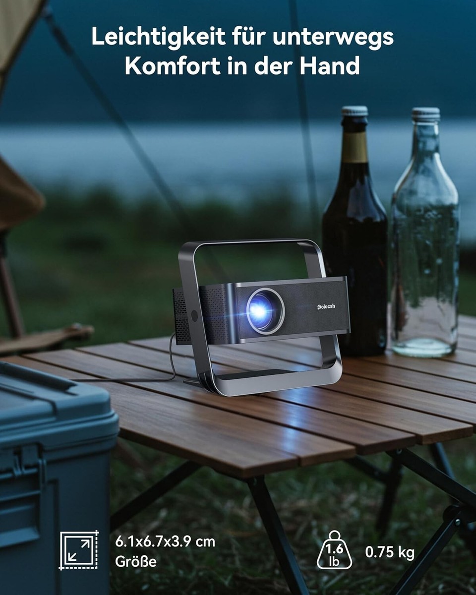 Proiettore Smart 4K Con Autofocus E Keystone | 600 ANSI Lumen, WiFi 5G, Schermo Fino A 230 Pollici