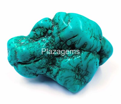 Natural Certified 1200 Ct Arizona Rough Sky-Blue Turquoise Tumble Gemstone 4JKH
