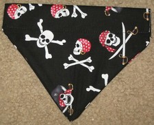 Pirate Skull  Crossbones Dog Bandana - 5 sizes XS - XL
