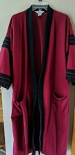 Men's Vtg Hemingway Point Tie Robe Red/Black