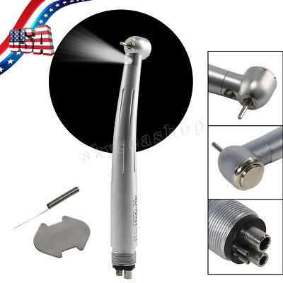 NSK Style Dental Fiber Optic LED E-generator high speed handpiece 3 Way 4 holes