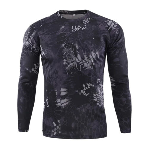 Men's Spring Autumn Long-sleeved T-Shirt Bionic Camouflage Hunting Under-Shirt - Picture 7 of 35