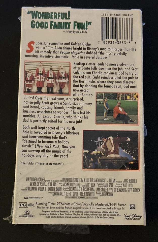 The Santa Clause VHS Tape Tim Allen Judge Reinhold Wendy Crewson Peter Boyle - Image 4 of 4