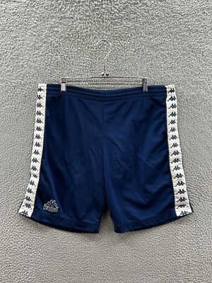 Kappa Tape Logo Lampas Blue Athletic Sweat-shorts Shorts Men’s Size Large 