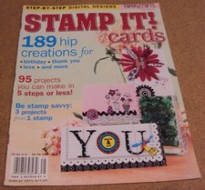 Paper Crafts Magazine - Stamp It Cards 2007 - 189 for Birthday Thank You Love..