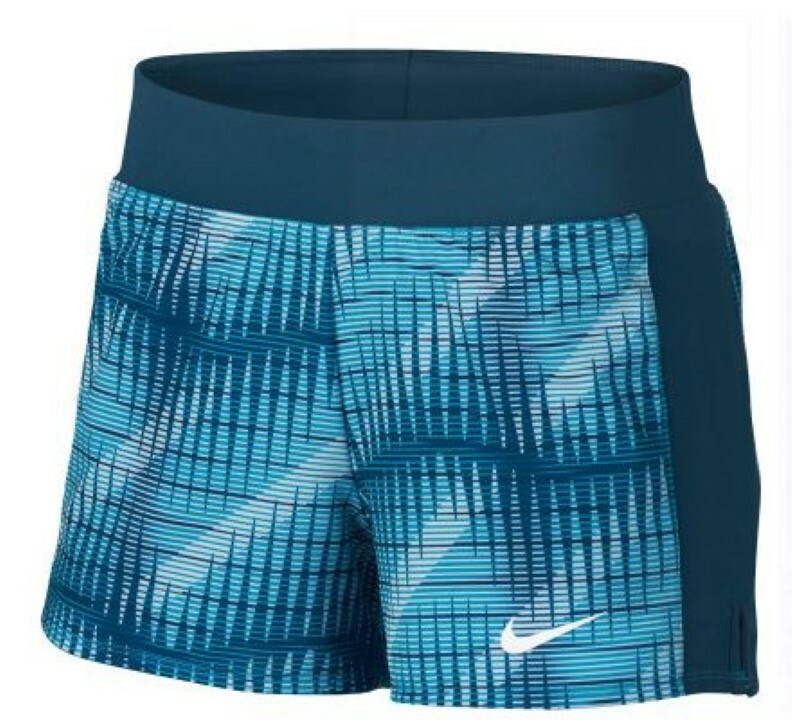 Nike Women's Court Flex Pure Print Shorts 887450- 474 Size XL