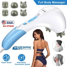Full Body Massager Handheld Electric Vibrating Double Head Neck Back Relax Body