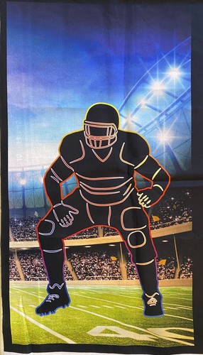 SPORTS LIFE Fabric Panel *FOOTBALL* 100% Cotton Quilt Fabric - Picture 5 of 6