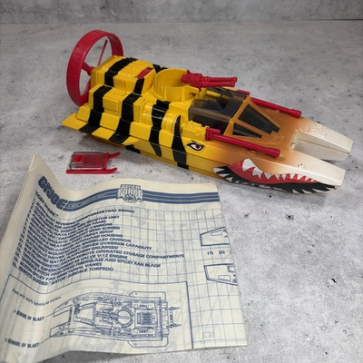 #ad Vintage GI Joe Tiger Shark Vehicle Near Complete w Instructions Hasbro 1988 ARAH $48.50