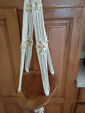 Macrame Plant Hanger Shelf, Indoor Hanging Planter Shelf Boho Home Decor