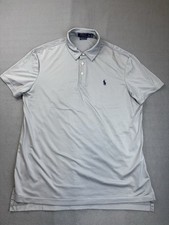 Polo Ralph Lauren Performance Polo Shirt Mens XL Gray Stretch Short Sleeve
