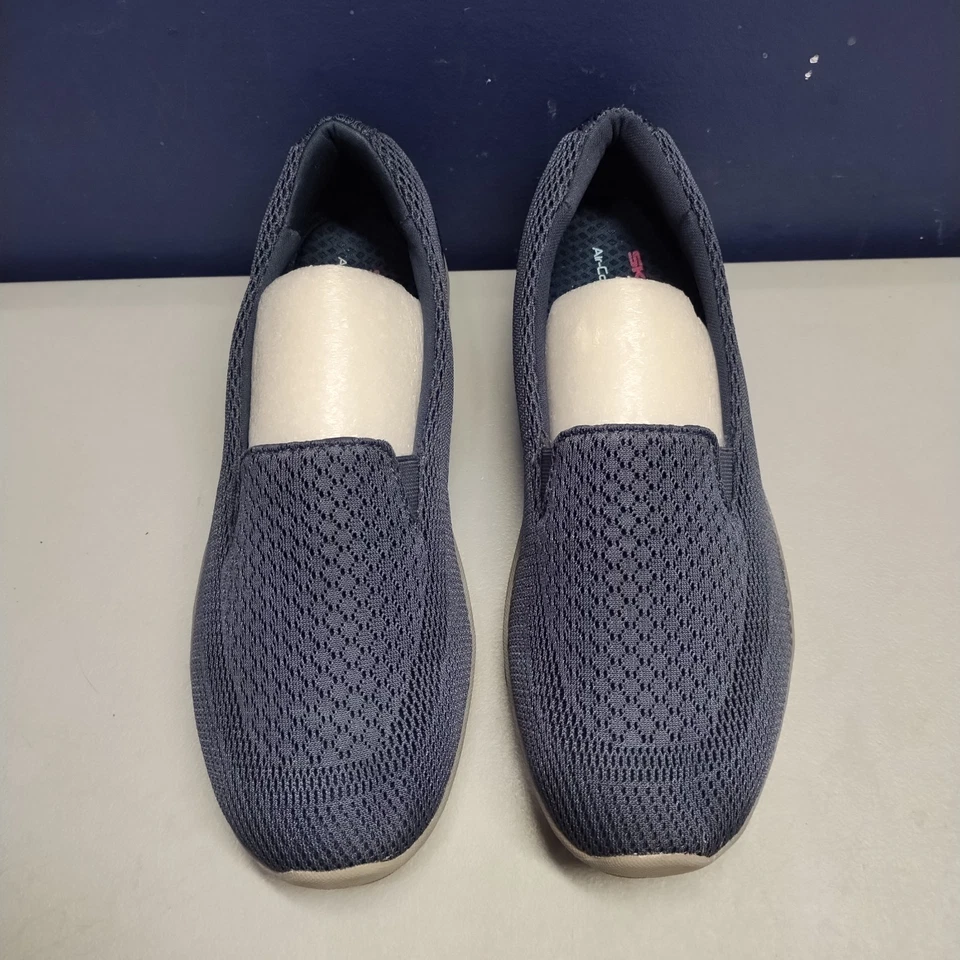 Женские туфли на плоской подошве Skechers Reggae Fest размер США 9,5 темно-серые свободные крой пена с эффектом памяти - Изображение 3 из 4