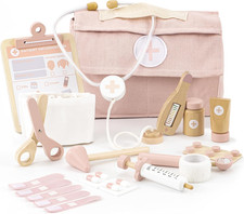 Wooden Doctor Play Set for Toddlers - A Complete Durable Pretend Play Medical Ki