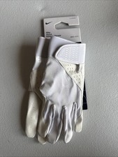 Nike Alpha Text Batting Gloves Adult Unisex White/White/White XL INV300 
