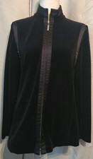 St. John Sport Woman's size S - Jacket - Zip front - Black - Velvet