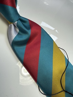 NWT VERSE 9 MULTI COLOR STRIPED STYLE PRINT SILK DESIGNS NECK TIE & HANKY