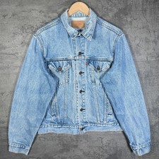 Vintage 80s Levi's Denim Trucker Jacket 70506-0214 Made In USA Type III Biker 42