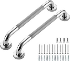 16" Stainless Steel Shower Grab Bars 2 Pack Polished Nickel 500 LB