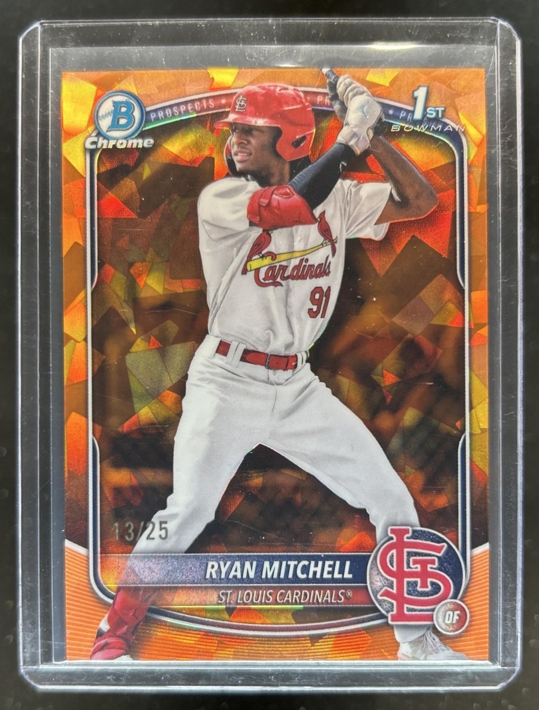 2025 Bowman Draft Sapphire Ryan Mitchell Chrome Orange Refractor 1st #/25