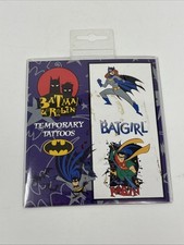 BATMAN AND ROBIN, BATGIRL ROBIN TEMPORARY TATTOOS - READ DESCRIPTION