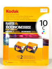 Kodak 10C Color Ink Twin Pack New Sealed 2 Cartridges Genuine OEM