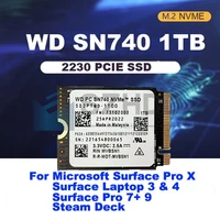 WD 1TB M.2 2230 SSD NVMe PCIe4x4 SN740 For Steam Deck ASUS ROG Dell Laptop