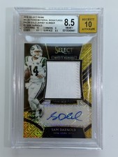 2018 Select Sam Darnold Prime Selections GOLD Patch Auto /10 #2 BGS 8.5