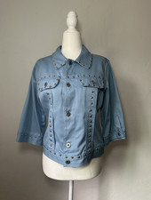 D&G VINTAGE Y2K 2000's STUDDED DENIM JACKET US0 IT32 | XS