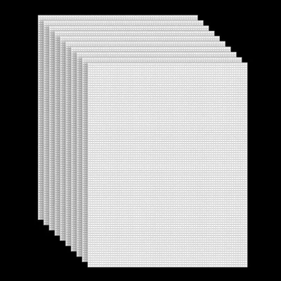 Plastic Mesh Canvas Sheets 20x30cm White Buckram for Embroidery DIY Bag Making - Image 1 of 4