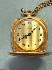 Arnex Pocket Watch Manual 17 Jewels Swiss Mens W 12K Gold Filled  14K CHAIN