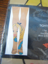Disney's ALICE IN WONDERLAND Nylon/Spandex PANTYHOSE/TIGHTS - S/M - 90 to 120 lb