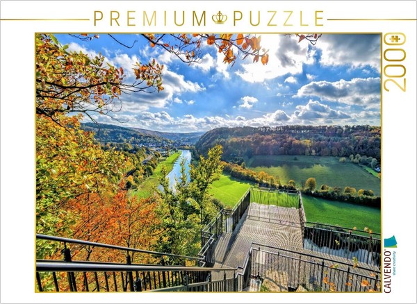 Calvendo Puzzle Blick Auf Bad Karlshafen Vom Weser-Skywalk Auf Den Hannoverschen-image
