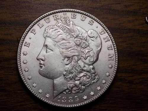 MORGAN SILVER DOLLAR 1886 FROSTY UNC NICE COIN 90% SILVER DOLLAR