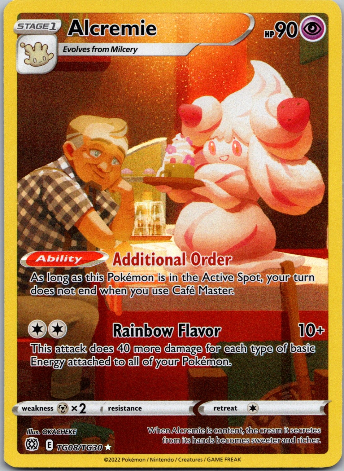 Alcremie Ultra Rare SWSH09: Brilliant Stars Trainer Gallery TG08/TG30 NM