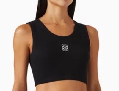LOEWE Anagram Tank Top cotton Black Size L Used Women